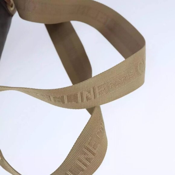 CELINE Macadam Canvas Backpack PVC Leather Brown Gold Authentic - Picture 8 of 16